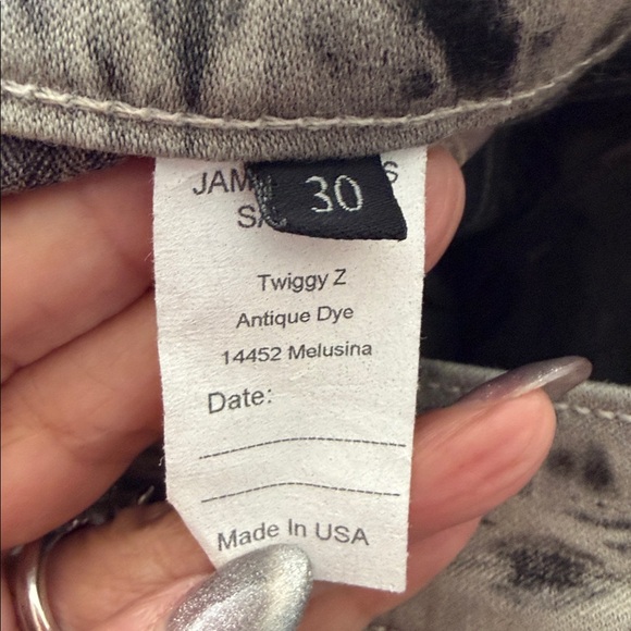 Twiggy Z Stretch Denim jeans antique black tie-dye wash, by James ICON size 30 - Picture 8 of 8